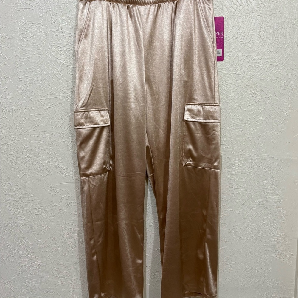 Harper Tan Straight Leg Pants